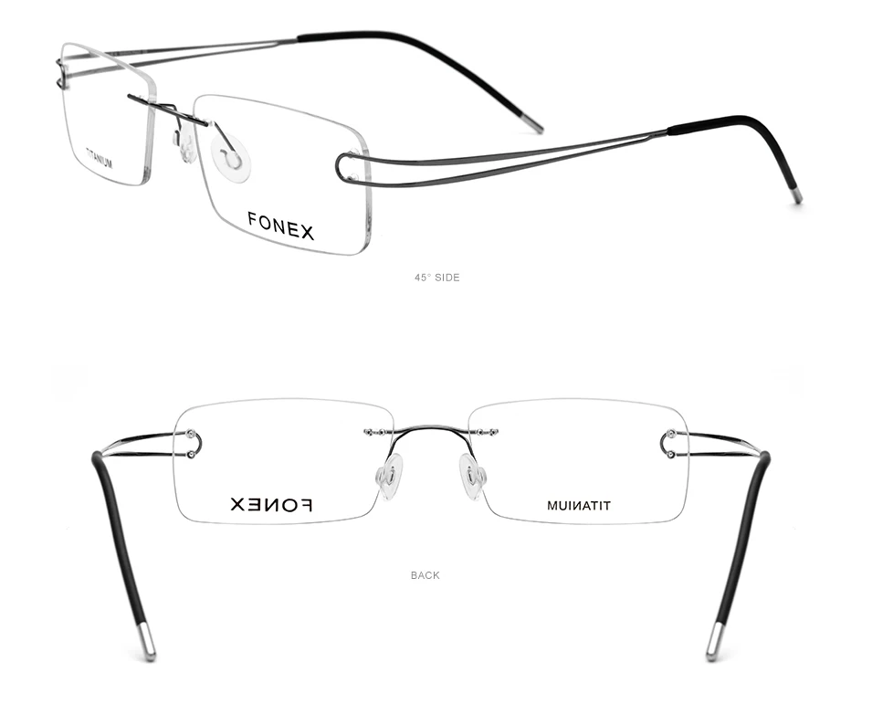 Очки без оправы из титанового сплава, оправа для очков, мужские ультралегкие очки без оправы по рецепту, мужские очки без винтов для близорукости