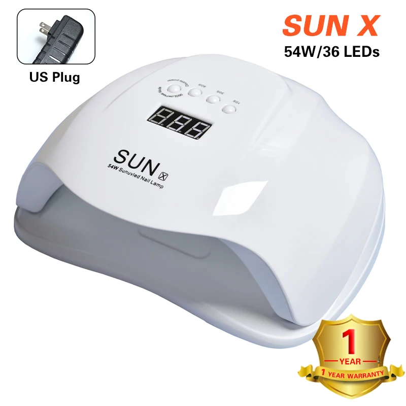 36 Вт/48 Вт/54 Вт УФ-лампа SUN X светодиодный светильник SUN5 Сушилка для ногтей для всех гель-лаков умная двойная мощность быстрая сушка с автоматическим датчиком - Цвет: SUNX 54W