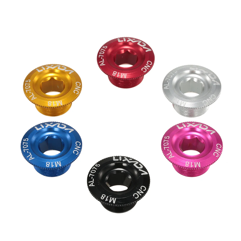

Lixada 1pc M18/M20 Bike Bicycle MTB Mountain Bike Crank Bolt Hollow Fixing Crank Arm Bolt Cap Screw Aluminum Alloy 4 Colors