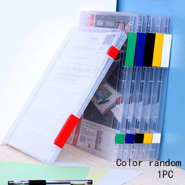 A4 File Box With Lock Transpa Doent Storage Plastic A4 File Box With Lock Transpa Doent Storage Plastic Durable Cases School Office Supplies Size