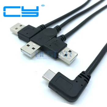 

Double Elbow USB 3.1 USB-C Type-c Male TO USB 2.0 Right & Left angle Quick Charge Sync Data Fast Charging SHORT Cable Cord 25cm