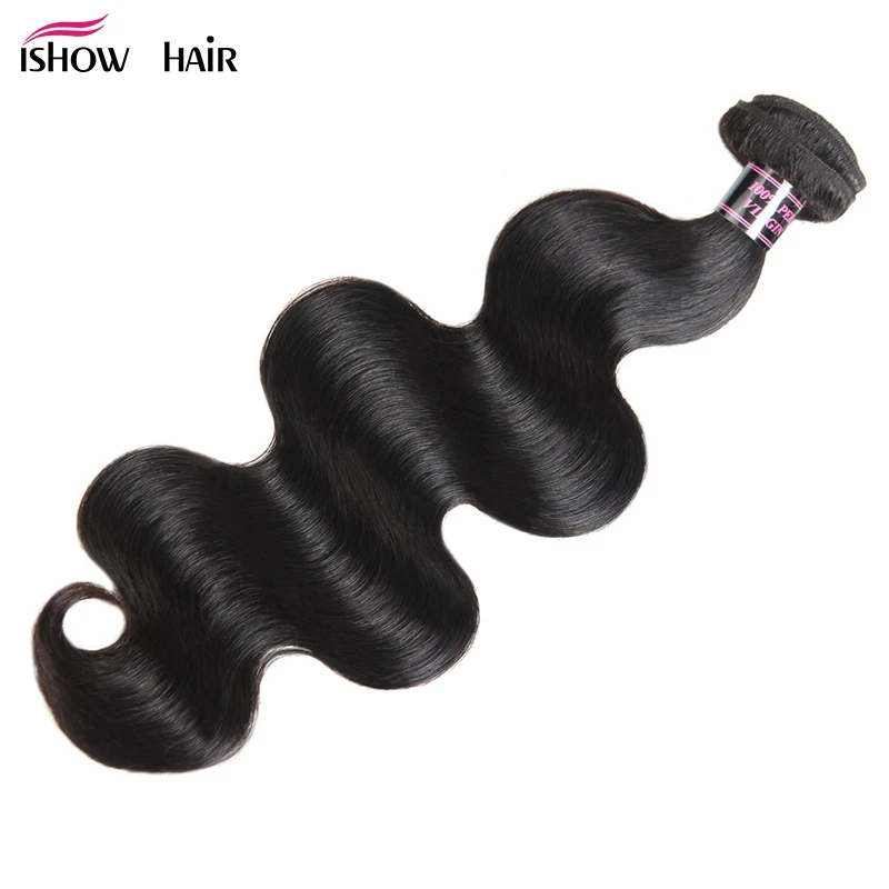 Ishow cabello indio onda del cuerpo cabello humano paquetes 1 pieza extensiones de cabello no Remy tejido 8-28 pulgadas Natural paquetes de pelo de Color Ishow cabello indio onda del cuerpo cabello humano paquetes 1 pieza extensiones de cabello no Remy tejido 8-28 pulgadas Natural paquetes de pelo de Color