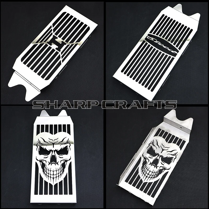 

Motorcycle Steel Chrome Skull Radiator Grill Cover Guard Protector For HONDA Shadow VT600 VLX 600 Steed 400 1988 - 2007