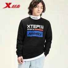 881329059200 Xtep men's sports hoodies autumn new fashion round o-neck comfortable casual knit sportwear hoodies sweaters