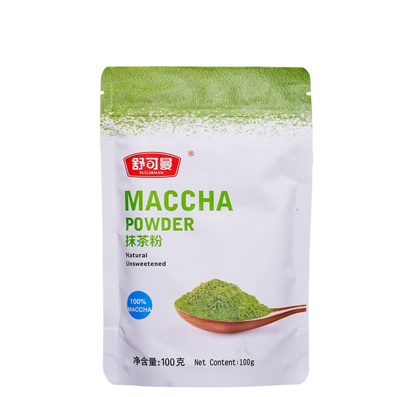 

100g organic matcha tea powder Pure Organic Portable Mini Matcha China Green Tea Powder Professional Kitchenpaper bags tea bag
