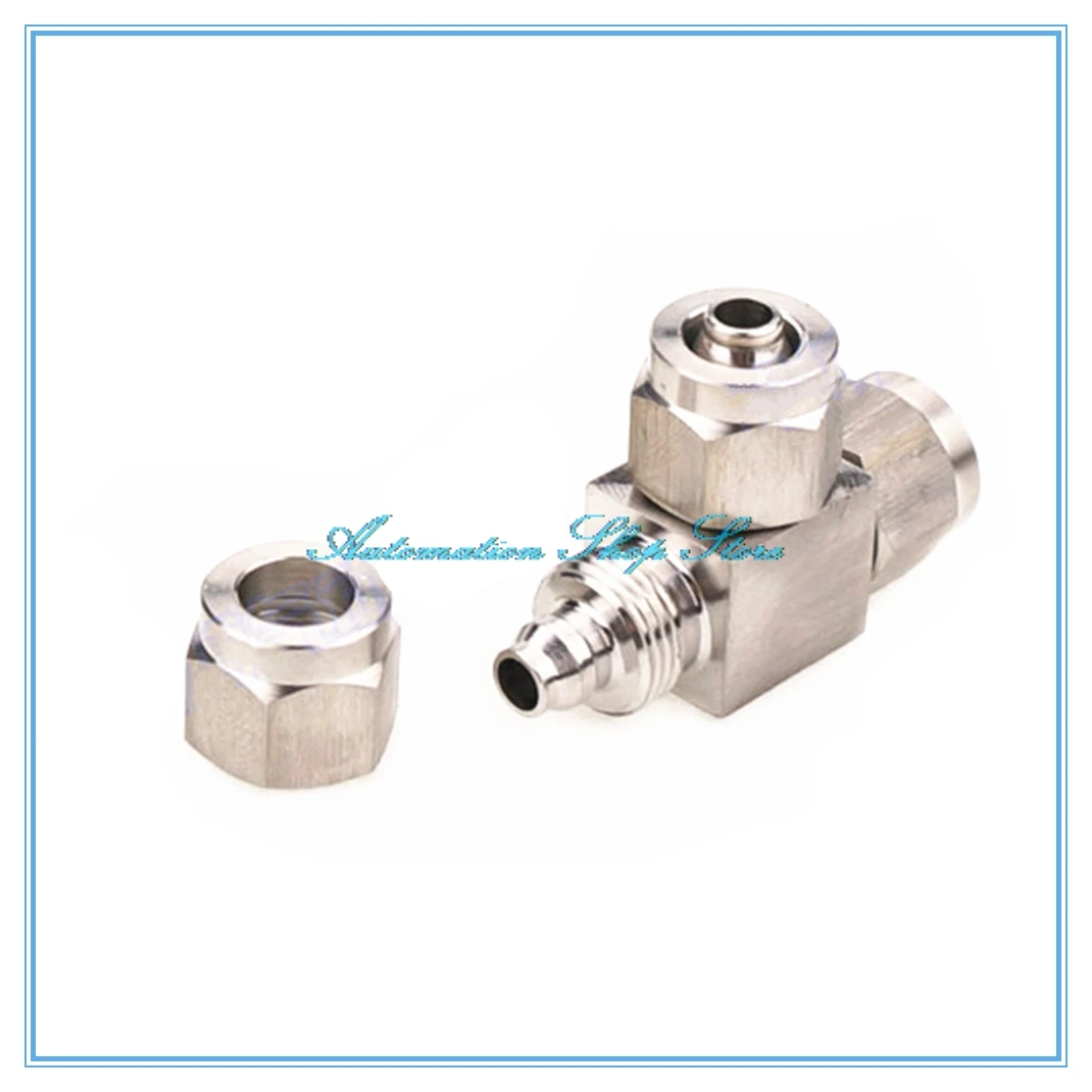 

Fast twist 4mm 6mm 8mm 10mm 12mm PU Tube Interject Tee PE Type SS304 Stainless Steel Pipe Fittings Connector