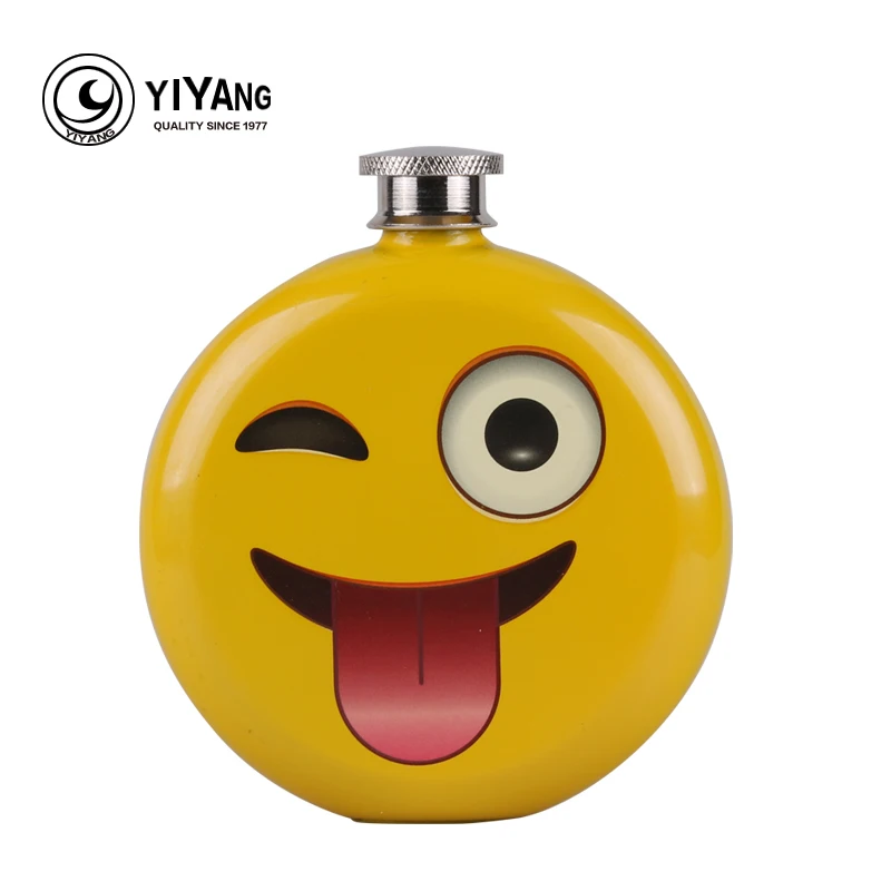 Buy Smile Emoji Decorative Stainless Steel Hip Flask