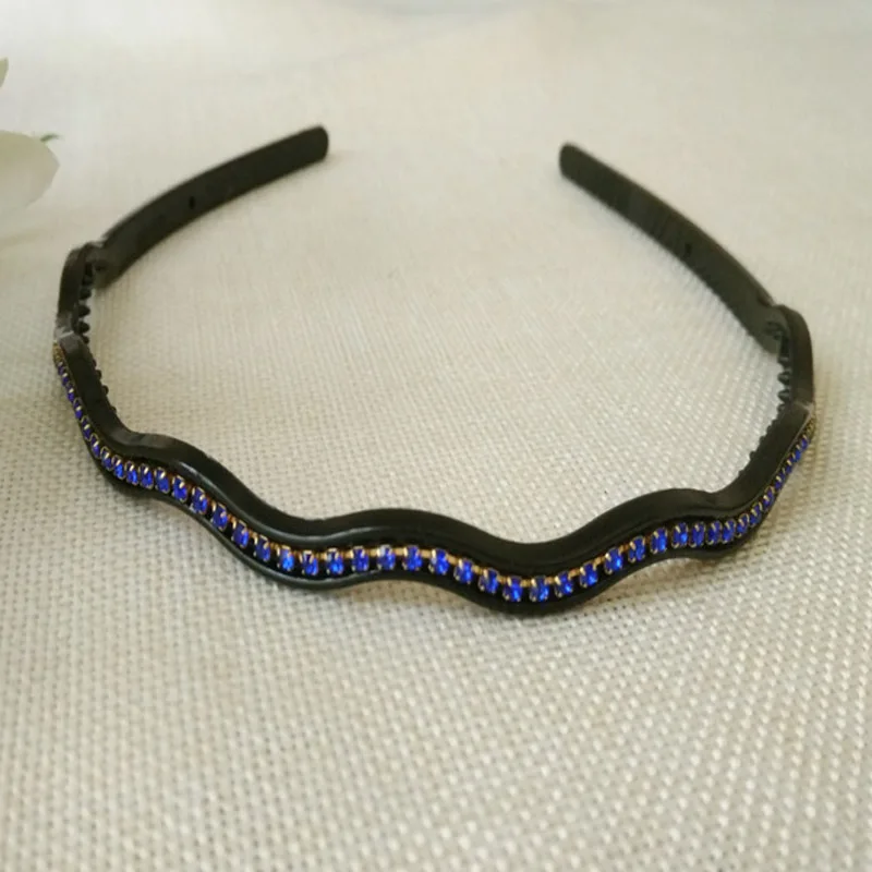 K Fashion Plastic Solid Crystal Pearl Headband Hairband For Women Lady Hair Hoop Hair Accessories Headwear - Цвет: K