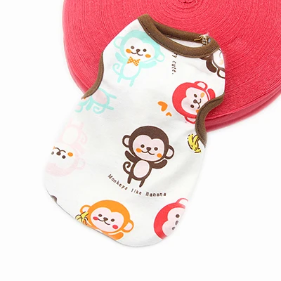 Coffee-side monkey Домашнее животное летняя куртка для собаки одежда из хлопка костюмы для щенков футболка Житетки для кошек героинь мультфильма «Холодное сердце» с Костюмы для небольших для собаки чихуахуа DOGGYZSTYLE - Цвет: Coffee-side monkey