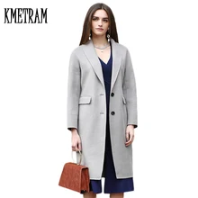 Европейский и американский бренд женское кашемировое пальто горячая Распродажа Женское шерстяное пальто отложной воротник кокон шерстяное пальто GQ1670