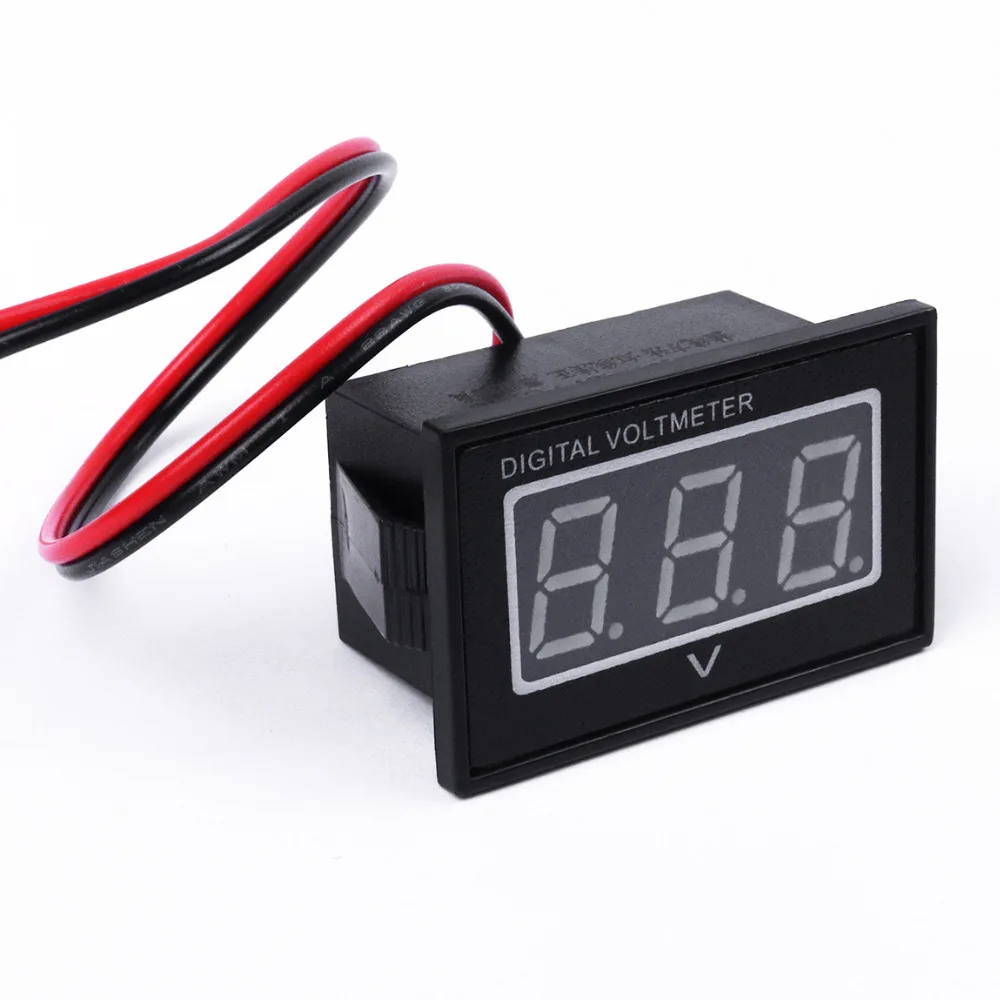 

New Voltage Meters Tester Panel Meter Gauge Range DC 15V-120V with Blue LED Digital Display Waterproof Voltmeter 40X25X23mm