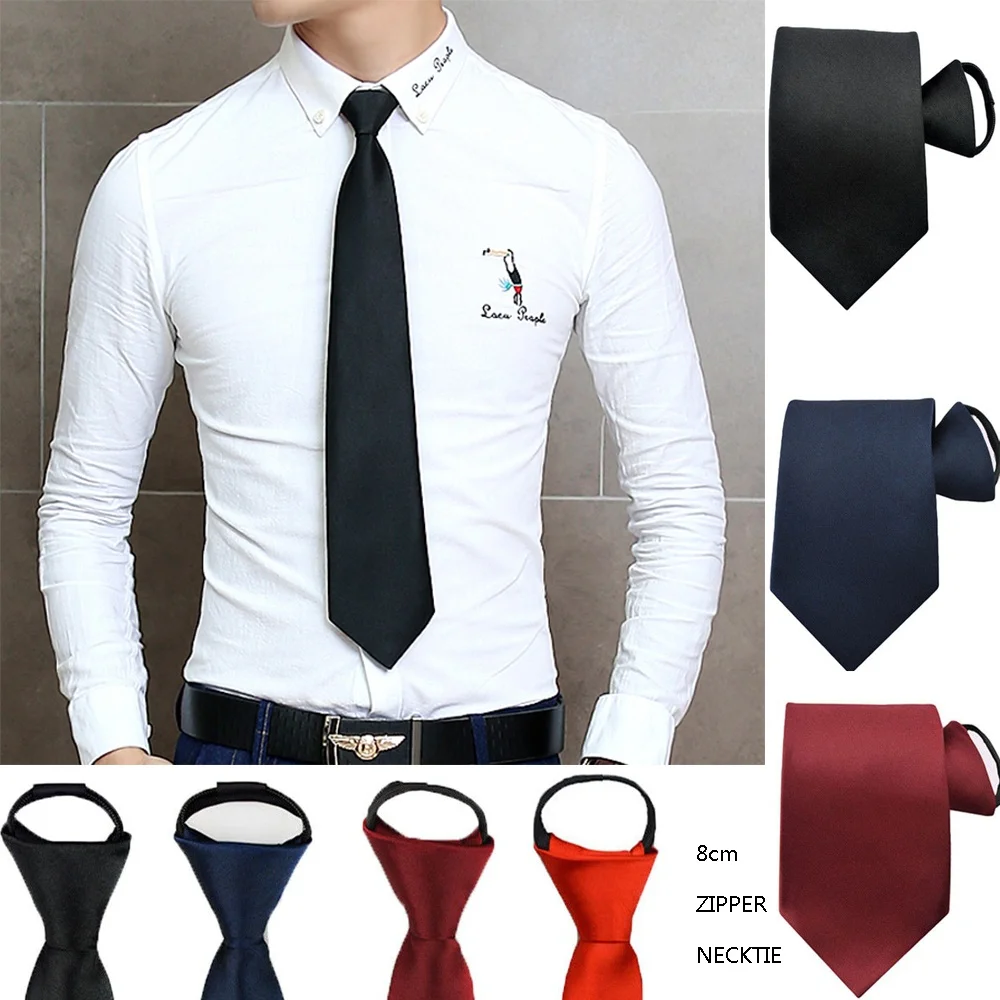 VEEKTIE, галстук на молнии, галстук для мужчин, ленивый галстук, официальный смокинг, Свадебный вечерний костюм, предварительно завязанный Gravata, черный, синий, деловой