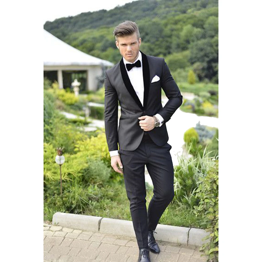 Abito da uomo su misura abito da sposo abito da sposo Slim Fit smoking da  sposo nero abiti su misura abiti da sposa per uomo smoking da sposo|tuxedo  men|pants runningtuxedo skirt -