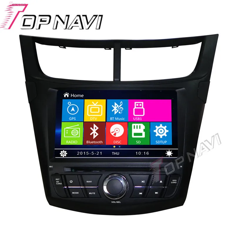 Автомобильная Мультимедийная система Topnavi DVD плеер 8 дюймов GPS для Chevrolet Aveo 2015