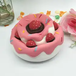 12 см мягкими Jumbo клубничный торт Ароматические супер замедлить рост детские игрушки Симпатичные 5,17