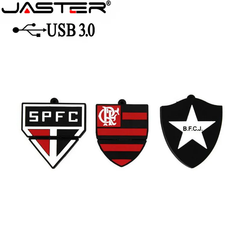 

Personalized pen drive 64gb 128gb 8gb 4gb u disk 3.0 Cartoon Soccer Team Badge Usb Flash Drive 32gb pendrive 16gb free shipping