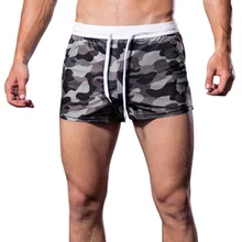 Камуфляжные мужские спортивные штаны для бега, тренировочный спортивный костюм, шорты для пляжа, короткие дышащие мужские быстросохнущие камуфляжные трусы