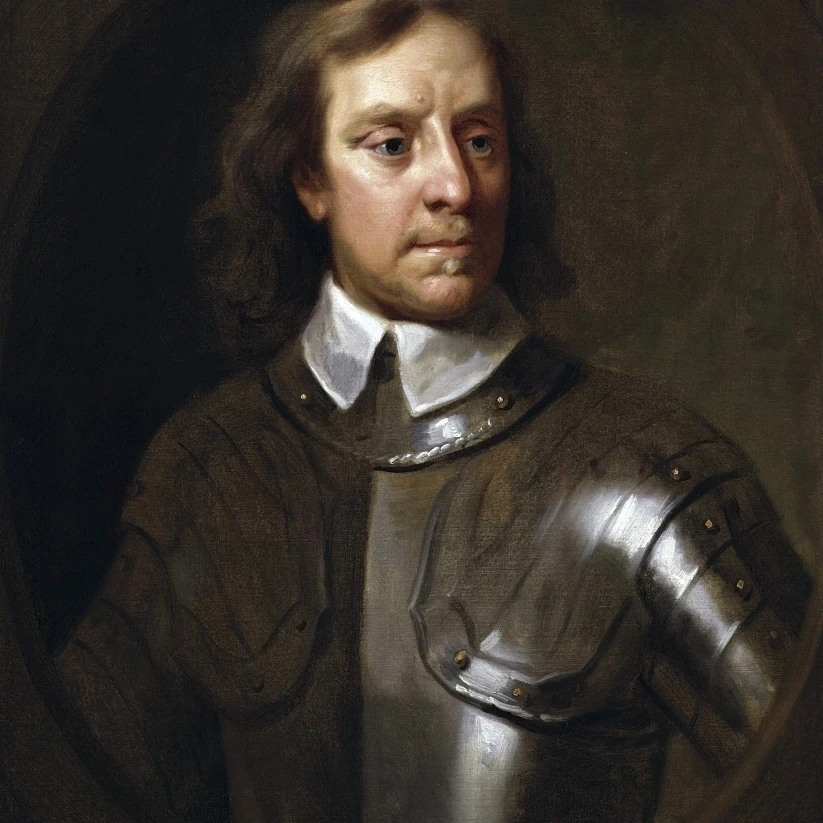 Vintage English History painting of Lord Protector Oliver Cromwell Poster Print (25 x 30)