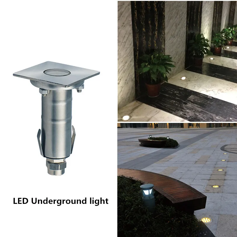 

LED Underground Light Waterproof IP68 1W Ground Garden Path Floor Lamp Outdoor Underground Buried Yard Lamp Landscape Light 220V
