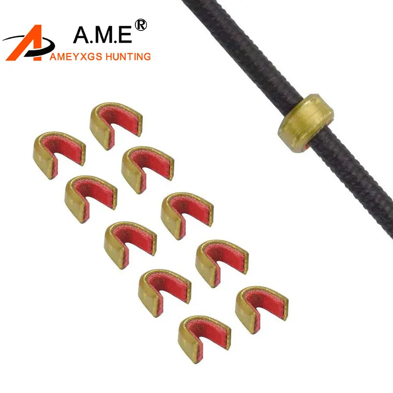

12/30/50/100pcs String Copper Buckle Nock Arrow Brass Nock Point For Recurve Compound Bow
