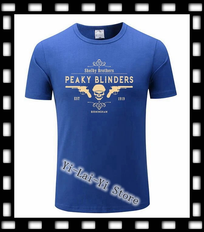Новинка Peaky Blinders Мужская футболка Shelby Brothers новинка круглый вырез короткий рукав