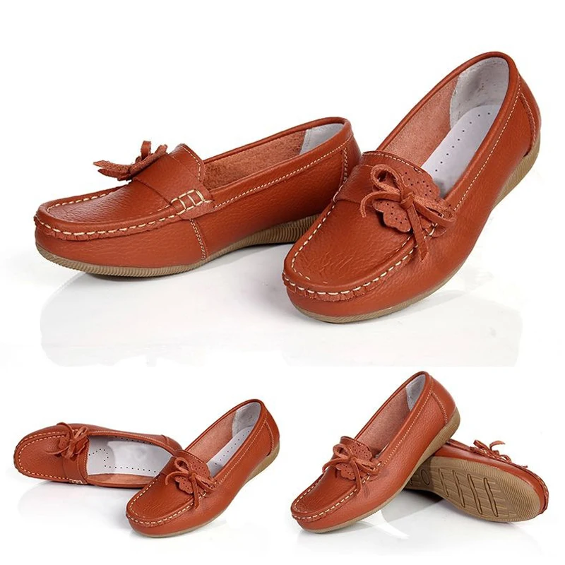 Buy 2016 women flats women genuine leather shoes flat