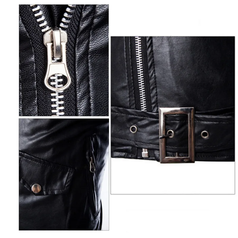 SHUJIN Brand Leather Jacket Men Autumn Casual Zipper Mens Motorcycle Winter Male Slim Coat Plus Size 4XL|Куртки из искуственной