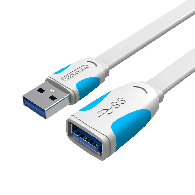 Vention USB 3,0 Удлинительный кабель Super speed Male To Female USB удлинитель 1 м 2 м 3 м USB с синхронной передачей данных удлинитель Кабель - Цвет: Белый