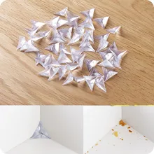 10pcs / много прозрачных треугольник кристалл уголок кабинета dustproof углу ящик гардероб кристалл угол пыль стоппер резины