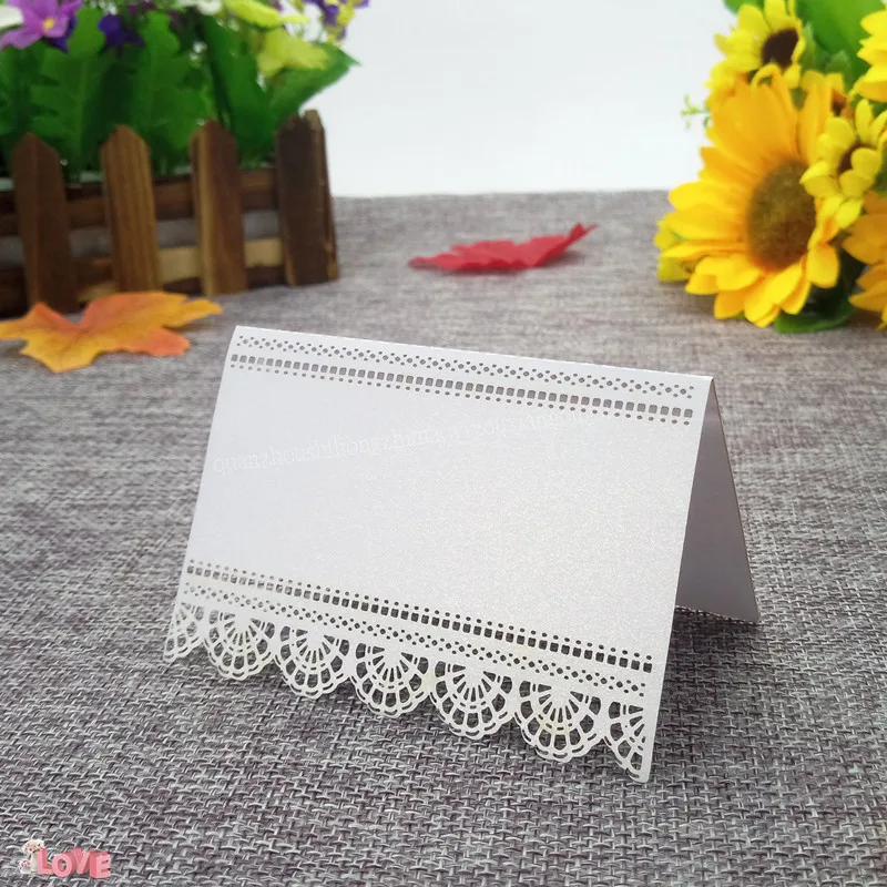 

100Pcs Table Cards Laser Cut Paper Vine Seat Cards For Wedding Party Favors Decoration Name Place Cards Wedding Decoration 5ZZ24