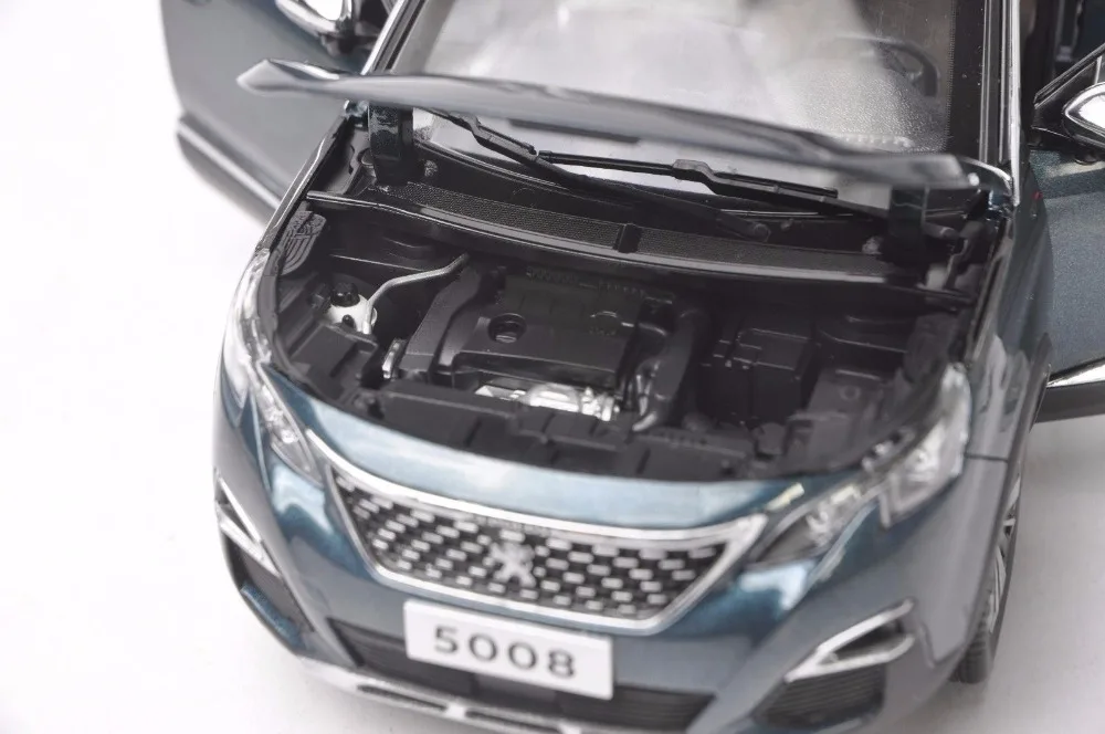 1:18 литая под давлением модель для peugeot 5008 Синий внедорожник сплав игрушечный автомобиль миниатюрная коллекция подарок