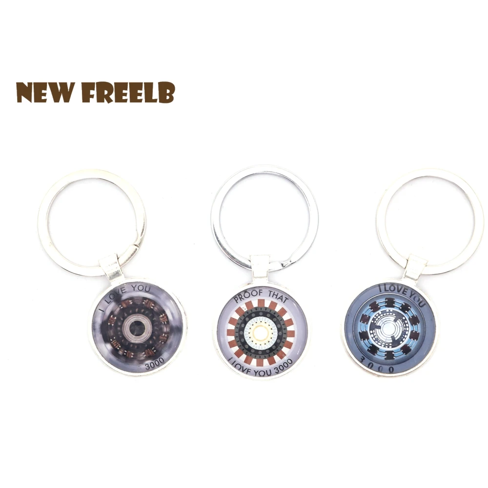 

New FreeLB 2019 Avengers I love you 3000 Keychain keyrings Time Gem Pendant Women men Car Key Great Gift 3 Style personalized