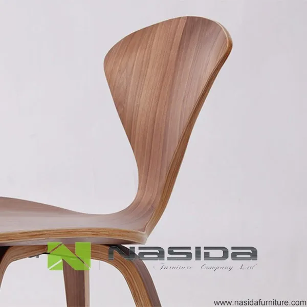 CH177 Natural side chair walnut or ash wooden Norman Cherner Chair Plywood chairs red black white dining chair free shipping