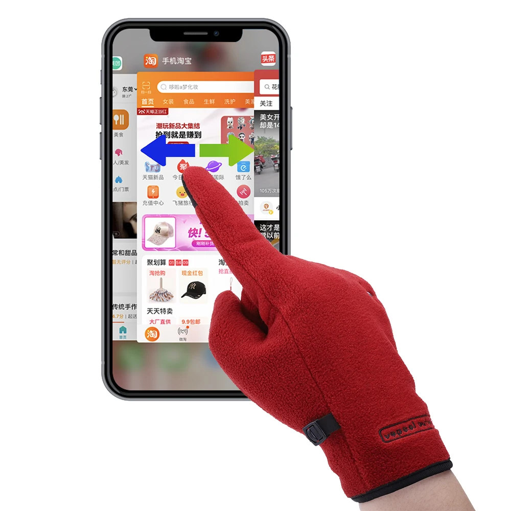 Мужские и женские Зимние флисовые велосипедные перчатки с сенсорным экраном, ветрозащитные перчатки Guante для пешего туризма, вождения, прогулок, езды на велосипеде