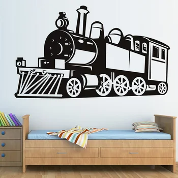

2018 Time-limited New Neymar Wall Stickers Wall Decor Vinyl Hollow Out Steam Train Stickers Boys Room Self Adhesive Home X468