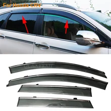 Автомобиль Stylingg Маркизы Навесы 4 шт./лот Окна Козырьки Для Honda CRV 2007-2016 Солнце Дождь Щит Наклейки Обложки