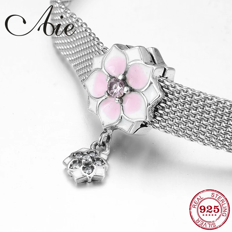 

Flowers shape Dangle 925 Sterling Silver Clips bead Fit Reflections Bracelet Original Charm Women Jewelry making