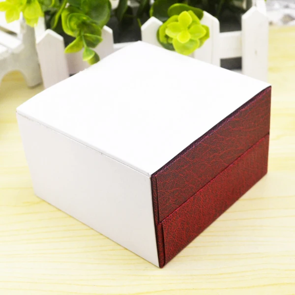 Красная картонная коробка для часов модные часы оптом Подарочный чехол новые коробки для хранения ювелирных изделий