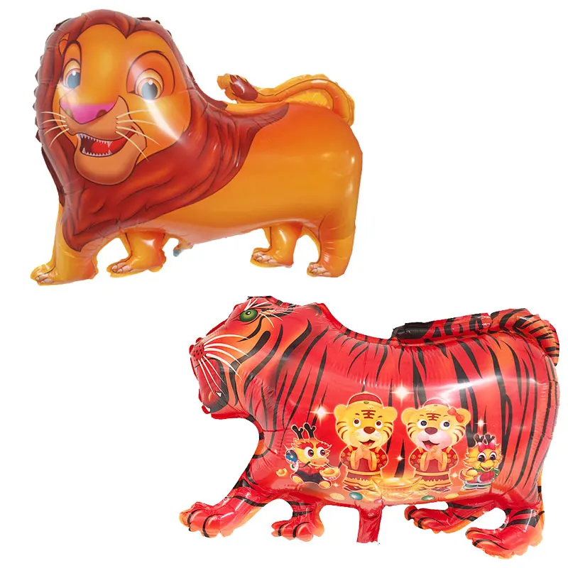 1pcs Walking font b Pet b font Balloon Lion King Simba Lucky Tiger Walking Animal Foil
