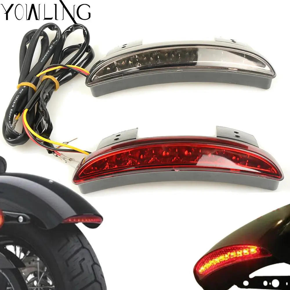 

Smoke /Red bulb Led Motorcycle Accessories Rear Fender tail light blinker Taillight For Touring Sportster XL 883 XL1200