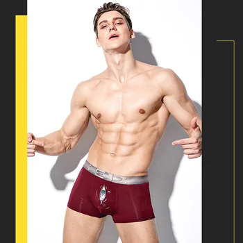 

Sexy Men Cartoon Boxer Soft Breathable Underwear Male Comfortable Solid Panties Underpants