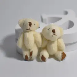 Новые милые мини Медвежата на шарнирах плюшевые игрушки небольшой DIY Мишка на шарнирах с кожаной ноги куклы 4,5 см 100 шт./лот