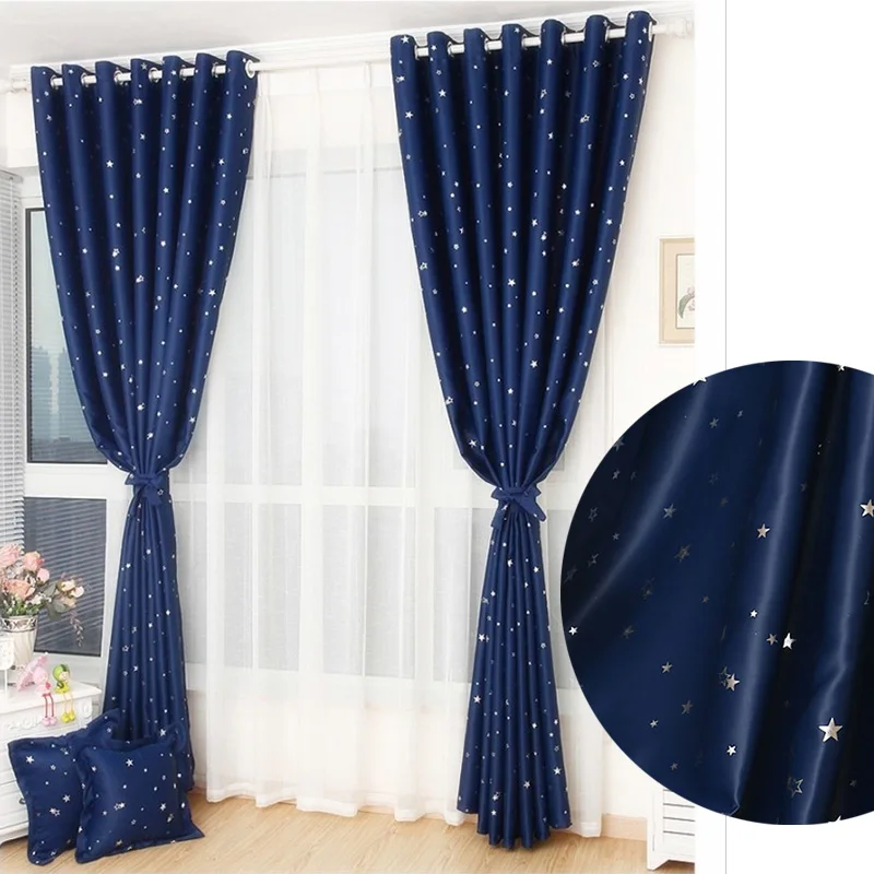 Buy 1Pc Star Blackout Curtains For Bedroom Living Room