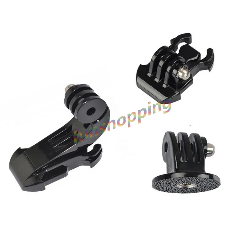 Adattatore Di Montaggio + Supporto Per Fibbia J-Hook + Supporto Base Per Casco Per Gopro Go Pro Hero 4 3 3 + 2 1 Sj4000 Accessori Per Fotocamere Xiaom