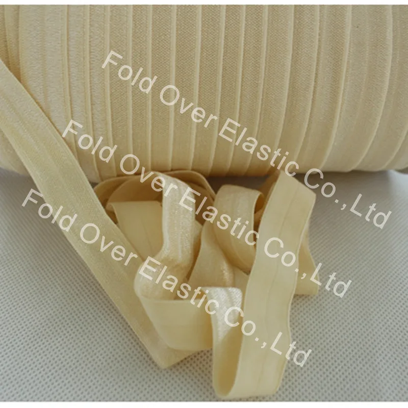 Одноцветная эластичная лента кремовая 815 цветов 50 ярдов в партии|foe elastic|fold elasticfold