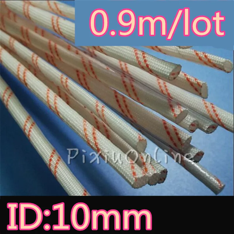 

10MM ID YL448b 0.9m High Temperature Sleeve Alkali-free Glass Fiber Tube Power Cord Bushing Wire Casing High Grade Secure