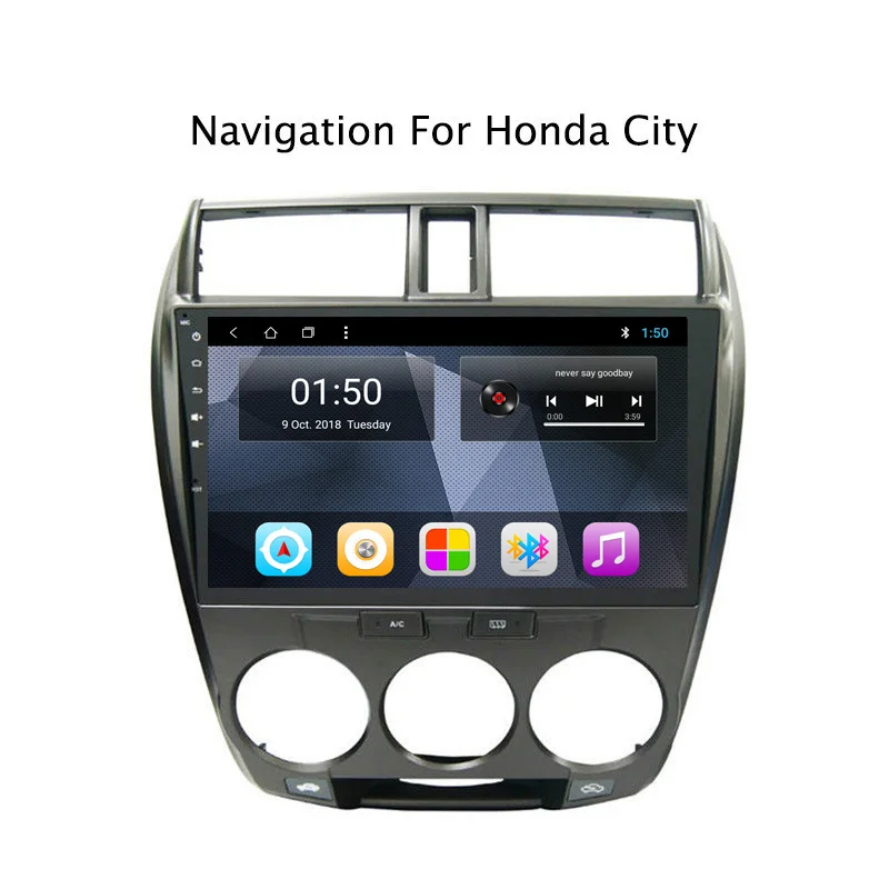 Flash Deal NAVITOPIA 10.1inch 2G RAM 32G ROM Android 8.1 Car DVD Multimedia GPS Navigation for Honda City 2008 2009 2010 2011 2012-2014 0