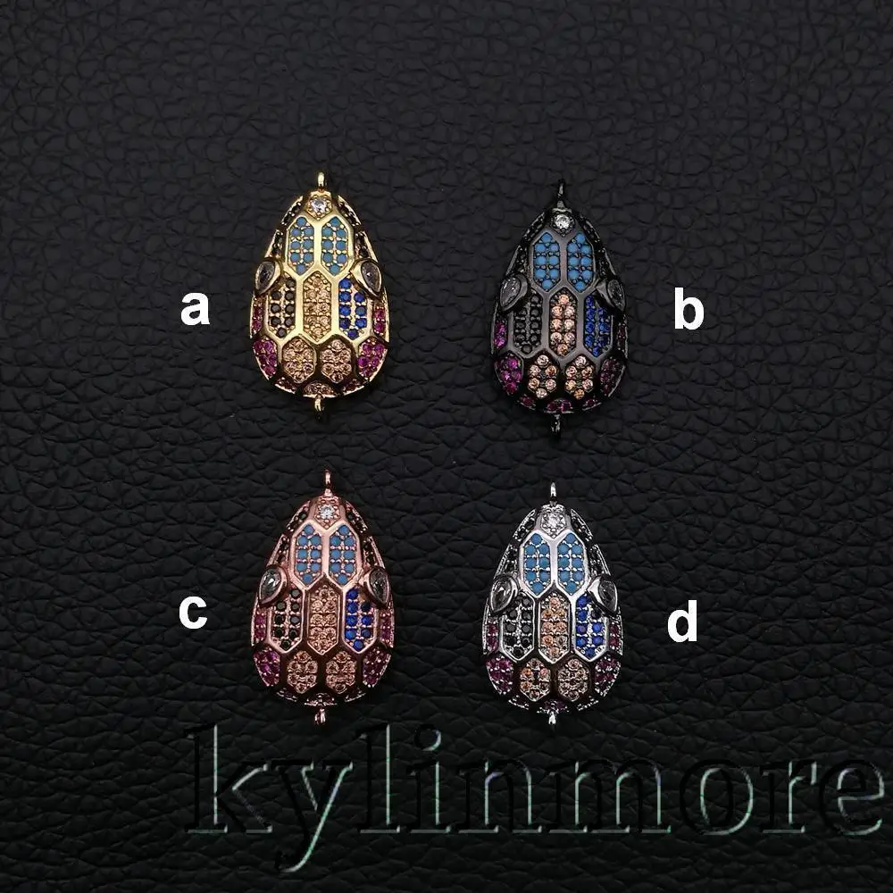 

CN055 1pc 14x19mm CZ Micro Crystal Pave Jewelry Connector