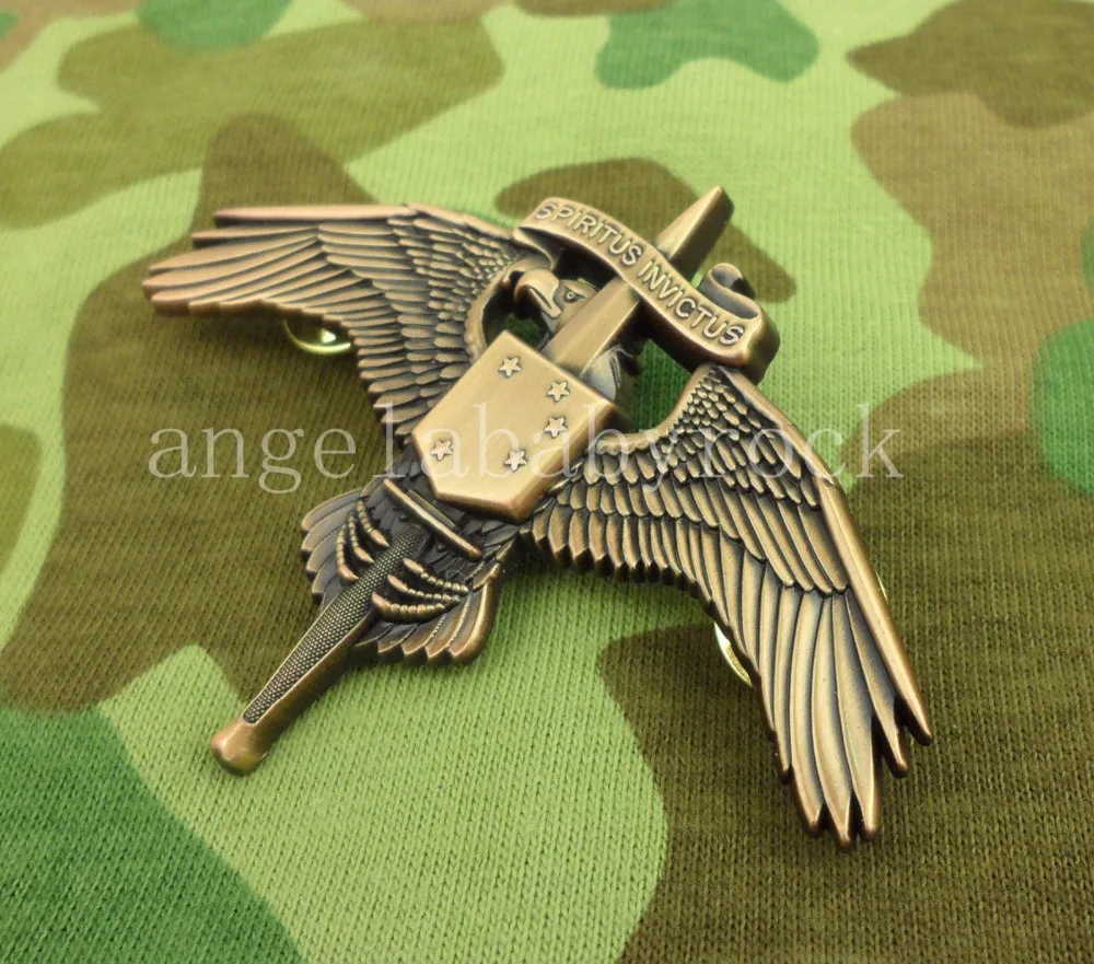 US Usmc Marsoc Wings Badge Pin Marine Raider Insignia Spiritus Invictus GU