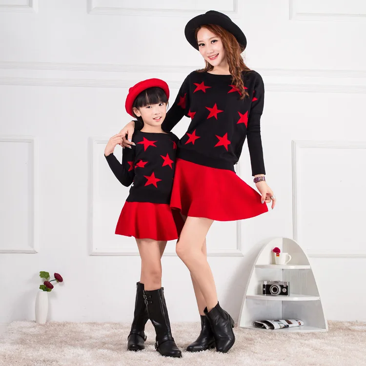 Для детей девочек новый осенний детский свитер с высоким воротом рубашка детский комплект одежды из двух частей сердце звезда два стиля